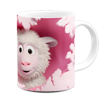 Kubek ceramiczny uroczy baranek