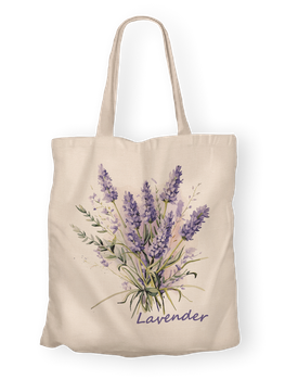 Torba bawełniana z nadrukiem Lawenda