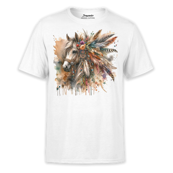 Koszulka z nadrukiem koń boho