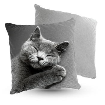 Poduszka welur śpiący kot 40x40 cm