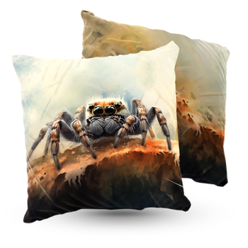 Poduszka welur pająk skakun 40x40 cm