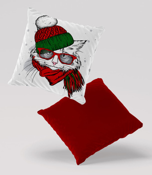 Poduszka welur kot 40x40 cm