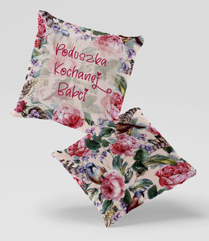 Poduszka welur dla Babci 40x40 cm