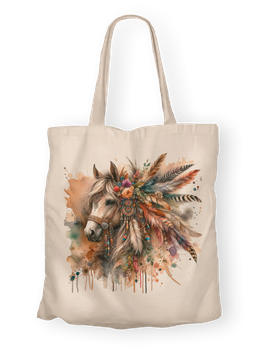 Torba bawełniana z nadrukiem koń boho