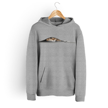 Bluza damska z kapturem kieszeń na kota