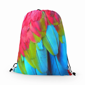 Worko-plecak pióra papugi