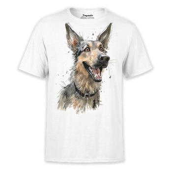 Koszulka dziecięca wesoły pies Owczarek niemiecki