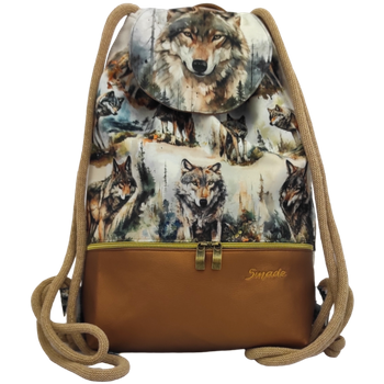 Plecak - worek z klapką wilki wataha