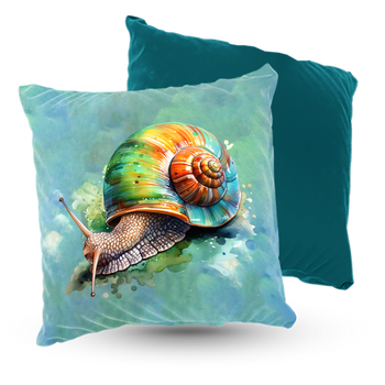 Poduszka welur ślimak 40x40 cm