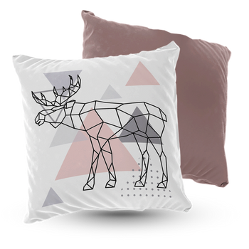 Poduszka welur renifer– styl skandynawski 40×40 cm