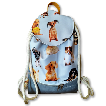 Plecak - worek z klapką psy