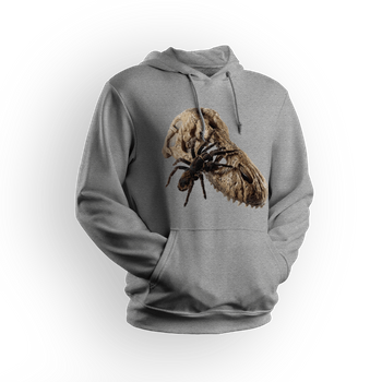 Bluza męska/unisex z kapturem pająk ptasznik i czaszka