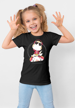 Koszulka dziecięca dinozaur na deskorolce