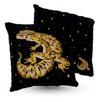 Poduszka welur gekon lamparci 40x40 cm