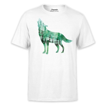 Koszulka z nadrukiem forest wilk