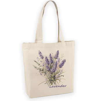 Torba bawełniana z nadrukiem Lawenda
