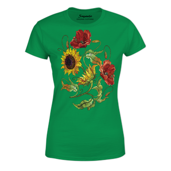 Koszulka słoneczniki i maki