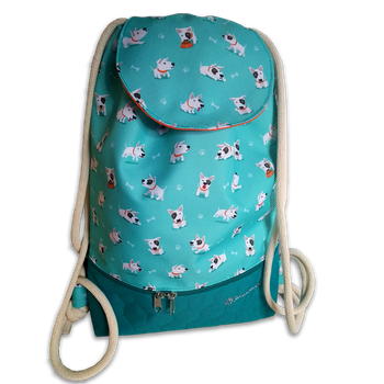 Plecak - worek z klapką psy - bullteriery