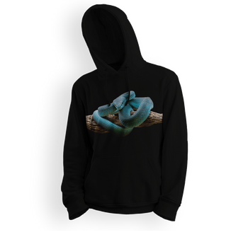 Bluza dziecięca z kapturem wąż pyton niebieski