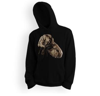 Bluza dziecięca z kapturem pająk ptasznik i czaszka