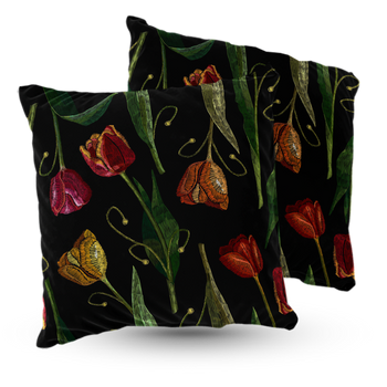 Poduszka welur tulipany 40x40 cm