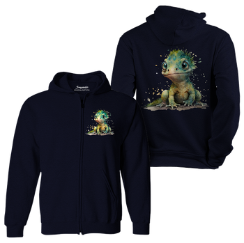 Bluza dziecięca rozpinana z kapturem gekon dzieciak