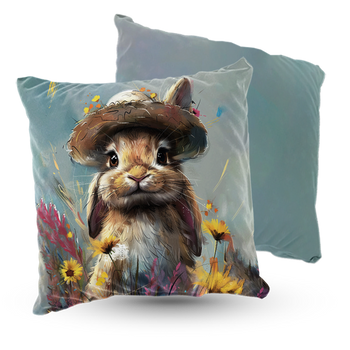 Poduszka welur królik w kapeluszu 40X40 cm