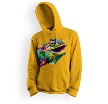 Bluza dziecięca z kapturem agama brodata w kolorach