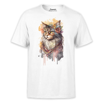 Koszulka z nadrukiem kotka boho