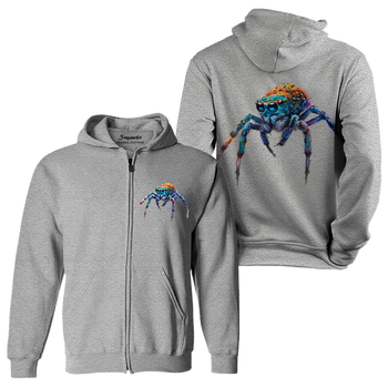 Bluza dziecięca rozpinana z kapturem pająk Skakun