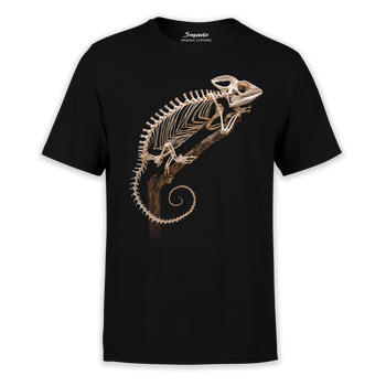 Koszulka z nadrukiem kameleon szkielet