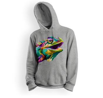 Bluza dziecięca z kapturem agama brodata w kolorach