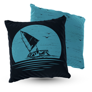 Poduszka welur Optimist żagle 40x40 cm