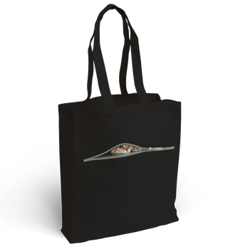 Torba bawełniana z nadrukiem kieszeń na kota