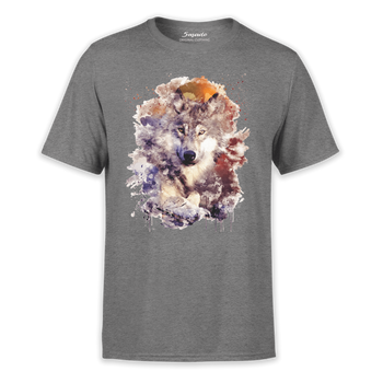 Koszulka z nadrukiem męska/unisex wilk