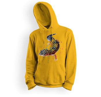 Bluza dziecięca z kapturem gekon lamparci