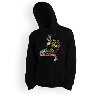 Bluza dziecięca z kapturem gekon lamparci
