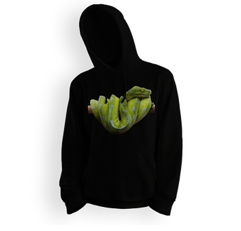 Bluza dziecięca z kapturem wąż pyton zielony