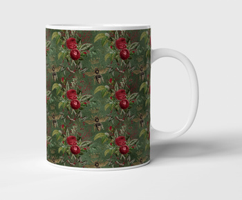 Kubek ceramiczny królowa pszczół wśród róż