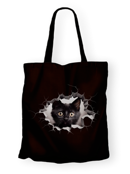 Torba bawełniana z nadrukiem kociak