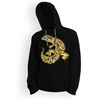 Bluza dziecięca z kapturem gekon lamparci