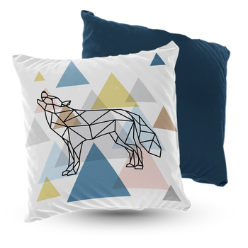 Poduszka welur wilk– styl skandynawski 40×40 cm