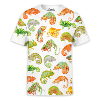 Koszulka dziecięca full print kameleony