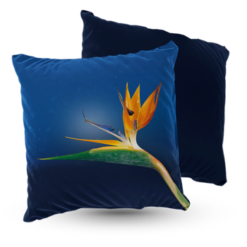 Poduszka welur kwiat strelicja 40x40 cm