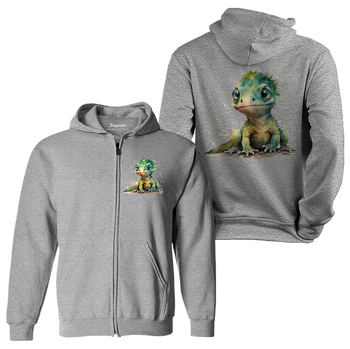 Bluza dziecięca rozpinana z kapturem gekon dzieciak