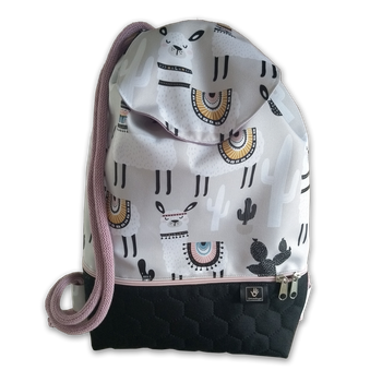 Plecak - worek z klapką lamy