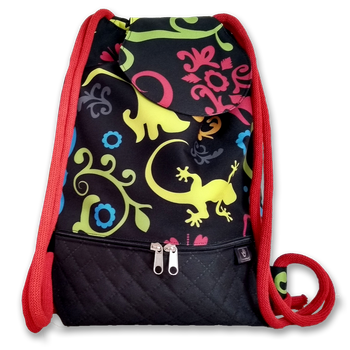 Plecak - worek z klapką gady, gekon