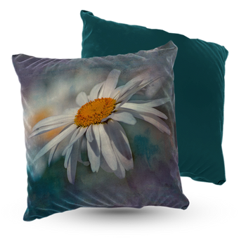 Poduszka welur margerytka, złocień 40x40 cm