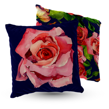 Poduszka welur róże 40x40 cm