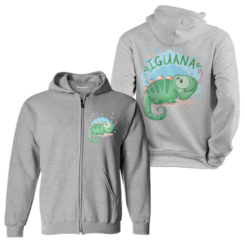 Bluza dziecięca rozpinana z kapturem Iguana
